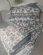 Ikea Alvine Blommig sprei en kussens blauw / wit, Huis en Inrichting, Eenpersoons, Blauw, Overige typen, Ophalen of Verzenden