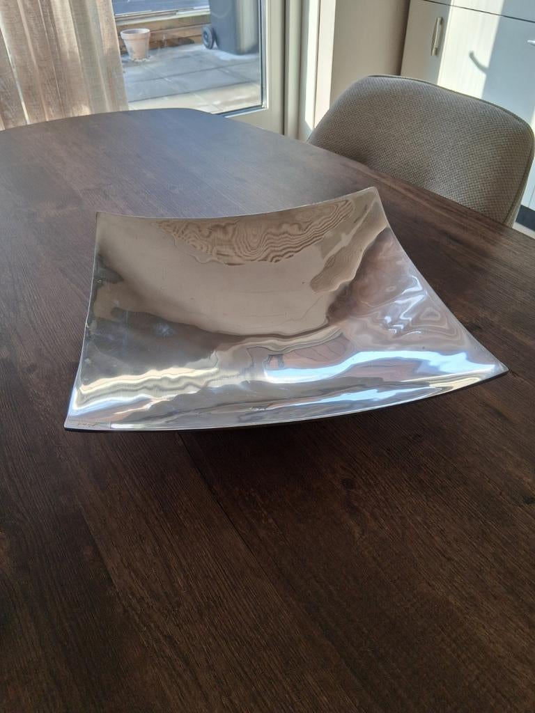 Aluminium schaal, Huis en Inrichting, Woonaccessoires | Schalen en Manden, Ophalen of Verzenden, Rond, Overige materialen