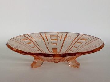 Schaal Walther & Söhne Hubertus Persglas Art Deco beschikbaar voor biedingen