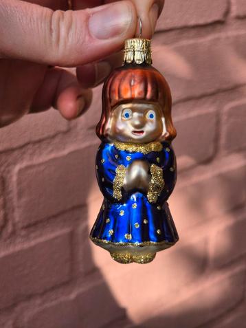 Vintage glazen kerstbal kersthanger engel ornament  kerst beschikbaar voor biedingen