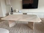 Marmeren beige salontafel, Huis en Inrichting, Ophalen, Overige materialen, Gebruikt, 100 tot 150 cm
