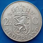 2 1/2 Gulden Juliana - 1964, Postzegels en Munten, Munten | Nederland, Zilver, 2½ gulden, Koningin Juliana, Losse munt