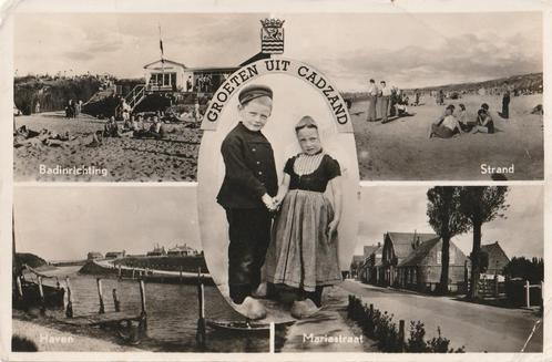 CADZAND CAFE LEOPOLD UIT 1950 ZEER MOOI OUDE KAART KG697, Verzamelen, Ansichtkaarten | Nederland, Gelopen, 1940 tot 1960, Ophalen of Verzenden