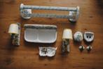Wastafel accessoires van Porcelaine de Paris, gebloemd, Antiek en Kunst, Ophalen