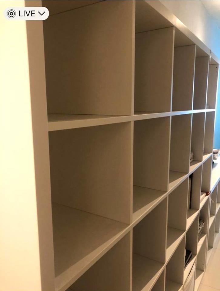 IKEA Kallax open kast wit 182 x 182 cm, Huis en Inrichting, Kasten | Boekenkasten, Gebruikt, 150 tot 200 cm, 150 tot 200 cm, 25 tot 50 cm