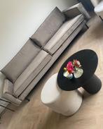 Taupe Velours Bank - 4 Zits - 261cm - Zeer Goede Staat, Ophalen, Zo goed als nieuw, Stof