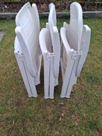 Witte kunststof tuinstoelen - set van 3, Tuin en Terras, Ophalen, Gebruikt, Kunststof, Verstelbaar