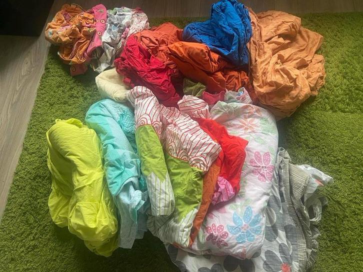 5 Dekbedovertrekken 220x240, 7 tweeersoons hoeslakens+slopen, Huis en Inrichting, Slaapkamer | Beddengoed, Gebruikt, Dekbedovertrek