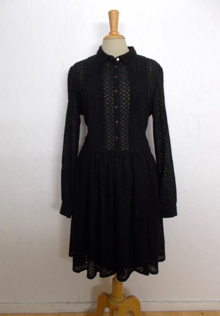 Mooi zwart kant look jurkje van Idano! L, Kleding | Dames, Jurken, Zo goed als nieuw, Maat 42/44 (L), Zwart, Knielengte, Verzenden