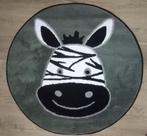 NIEUW VLOERKLEED ROND ZEBRA 100 DIAMETER, Huis en Inrichting, Stoffering | Tapijten en Kleden, Ophalen, Grijs, 50 tot 100 cm, Rond