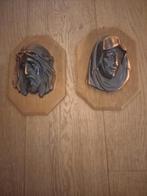 Koper(?)kleurige beeldjes Maria  en Jezus, Verzamelen, Ophalen, Gebruikt, Beeld(je), Christendom | Katholiek