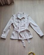 Yaya denim jasje blouse jack 40 L wit beige spijkerblouse, Beige, Maat 42/44 (L), Ophalen of Verzenden, Zo goed als nieuw