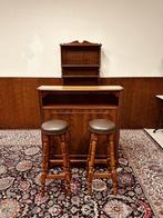 Klassiek Engels Chesterfield Bar Barretje met Barkrukken, Ophalen