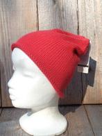 Rode merino wollen muts van Fiebig maat One size, Maat 38/40 (M), Haven 49, Geasluis@planet.nl, Nieuw