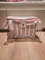 Roze mand, Huis en Inrichting, Woonaccessoires | Schalen en Manden, Ophalen, Mand, Zo goed als nieuw, Riet