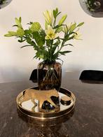 Spiegel decoratie dienblad met gouden rand, rond, 50 cm, Huis en Inrichting, Woonaccessoires | Dienbladen, Ophalen, Gebruikt, Rond
