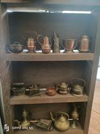 Miniatuur Koper & Brons Collectie in Houten Kast, Antiek en Kunst, Antiek | Koper en Brons, Ophalen of Verzenden, Brons