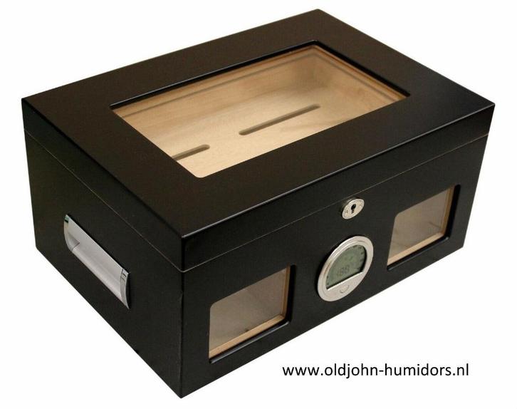 HUMIDOR "BLACK WONDERFUL" DIGITAAL MET SLOT BOOKWILL  h07, Verzamelen, Rookartikelen, Aanstekers en Luciferdoosjes, Nieuw, Tabaksdoos of Verpakking