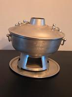 Vintage Tinnen Fondue Set, Huis en Inrichting, Ophalen of Verzenden, Gebruikt