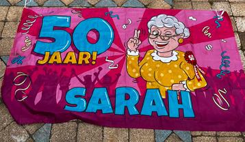 50 jaar Sarah vlag beschikbaar voor biedingen