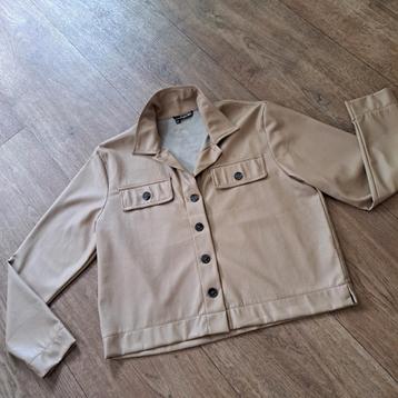 NORAH leather look jasje beige mt. 42 beschikbaar voor biedingen
