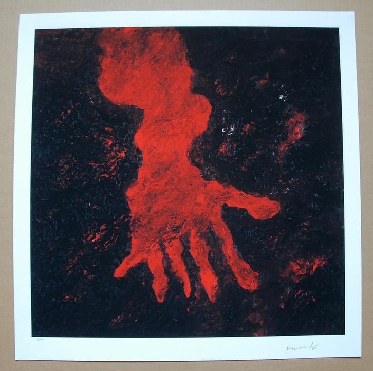 ## ARMANDO # Subliem Werk " De Scheppende Hand ", Antiek en Kunst, Kunst | Litho's en Zeefdrukken, Ophalen of Verzenden