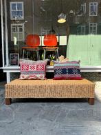 SALE: vintage pitriet salontafel, bijzettafel, bankje, Ophalen, Gebruikt, 100 tot 150 cm, -