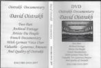DVD Oistrakh Documentary, Cd's en Dvd's, Cd's | Klassiek, Overige typen, Zo goed als nieuw, Classicisme, Verzenden