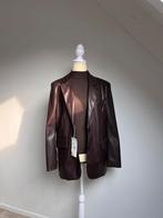 Bershka leren blazer maat XS/S. Bruin. Nieuw!, Kleding | Dames, Bruin, Verzenden, Nieuw, Jasje