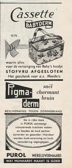 retro reclame 1965 Mijnhardt Babyderm mandje cassette, Verzenden, Overige typen