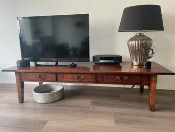 Laag tv-meubel/ sidetable kersenkleur