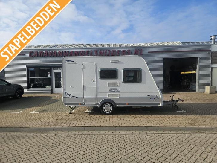 Caravelair Antares Luxe 376 Stapelbed. Lichtgewicht!, Caravans en Kamperen, Caravans, Bedrijf, tot en met 4, 500 - 750 kg, Standaardzit