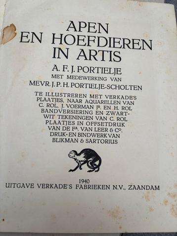 Apen en Hoefdieren in Artis - 1940 beschikbaar voor biedingen