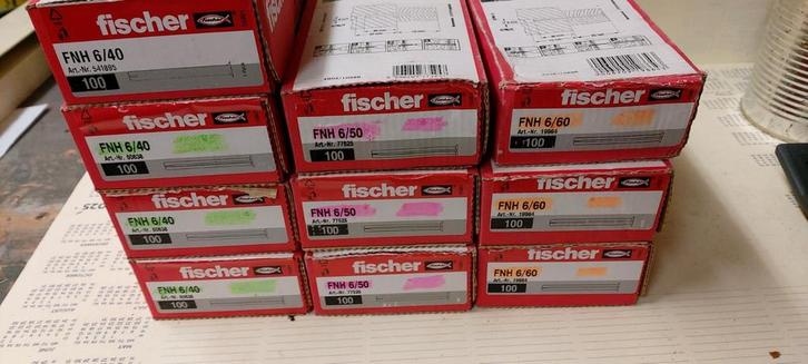 Fischer Spanhuls 6x40, 6x50, 6x60 + Losse, Doe-het-zelf en Verbouw, IJzerwaren en Bevestigingsmiddelen, Nieuw, Overige typen, Ophalen