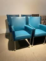 Set van 4 Moos stoelen He Design Toledo Petrol nu €999,-, Ophalen, Blauw, Nieuw, Leer