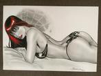Rubismar da Costa original schets drawing sexy Spiderwoman, Antiek en Kunst, Verzenden