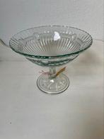 Brocante, glazen schaal op voet, Ophalen of Verzenden, Zo goed als nieuw, Rond, Glas