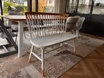 JYSK Houten Spijlen Bankje Eettafel Bank, Huis en Inrichting, Stoelen, Wit, Scandinavisch, Ophalen of Verzenden, Zo goed als nieuw