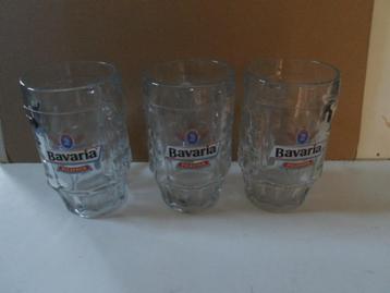 Bavaria bier pullenset (nr.1) Glazen 3 stuks beschikbaar voor biedingen