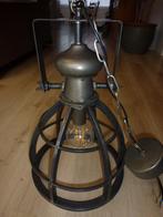 Zeer mooie metalen hanglamp, Ophalen, Glas, Minder dan 50 cm