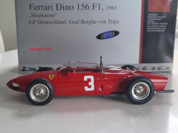 1:18 CMC Ferrari Dino 156 F1 Sharknose, 1961 #2205/6000, Hobby en Vrije tijd, Modelauto's | 1:18, Zo goed als nieuw, Auto, Autoart