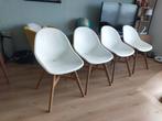 4x Ikea Fanbyn Eetkamerstoel Z.G.A.N, Huis en Inrichting, Stoelen, Wit, Zo goed als nieuw, Vier, Modern