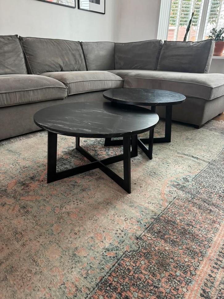 Marmeren salontafels, Huis en Inrichting, Tafels | Salontafels, Zo goed als nieuw, Minder dan 50 cm, 50 tot 100 cm, Vierkant, Ophalen
