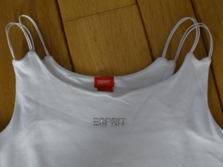 ESPRIT top wit maat L, Kleding | Dames, Tops, Zo goed als nieuw, Maat 38/40 (M), Wit, Zonder mouw, Ophalen of Verzenden