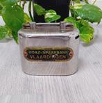 vintage spaarpot Spaarbank Vlaardingen, zonder sleutel, Verzamelen, Spaarpotten, Ophalen of Verzenden, Metaal of Blik, Overige thema's