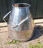 Vintage RVS melkemmer roestvrijstaal emmer melkbus decoratie, Ophalen, Gebruikt