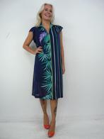 *Abfab Vintage Donkerblauwe Jurk met Print L*, Kleding | Dames, Blauw, Maat 42/44 (L), Ophalen of Verzenden, Zo goed als nieuw