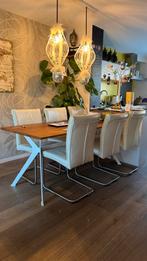 Moderne Leren eettafel stoelen, Ophalen, Gebruikt