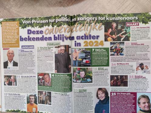 Deze onvergetelijke bekenden moesten we afscheid nemen 2024, Verzamelen, Tijdschriften, Kranten en Knipsels, Knipsel(s), 1980 tot heden