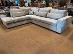 Hoek/Loungebank Grijs stof Direct/Leverbaar E-7284